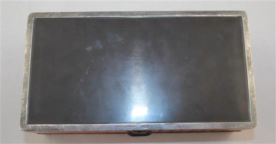 A fine Japanese lacquer and silver mounted jewellery box, Showa period, 22cm.
